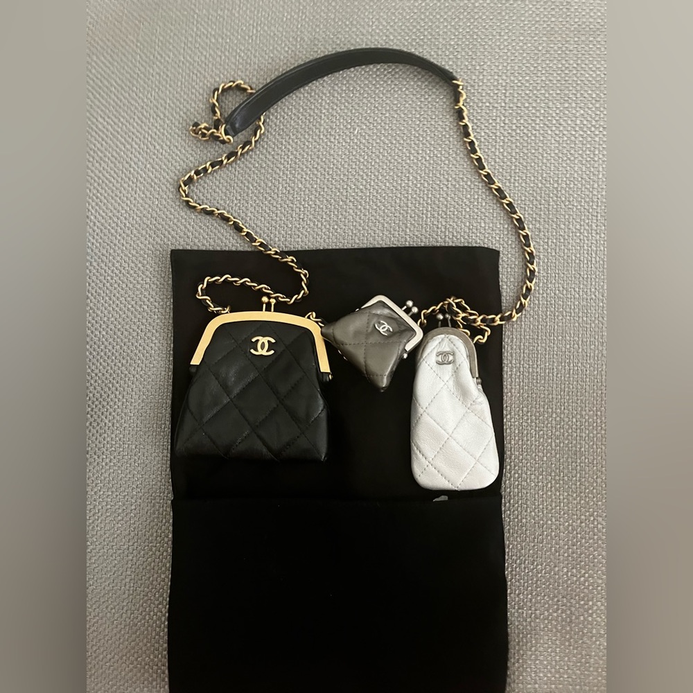 Rare, Unique Brand New Never Used Chanel Bag!!With 3 moveable adjustable purses!